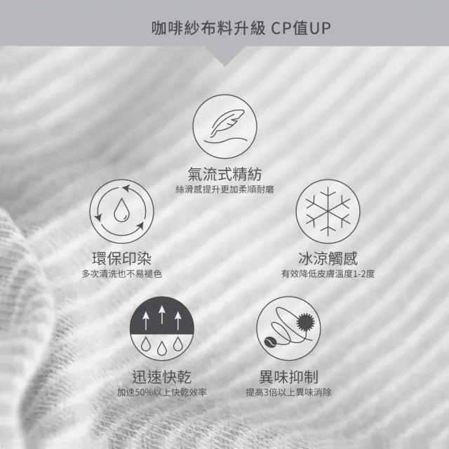 【Gennies 奇妮】透氣舒眠月亮枕專用替換套(咖啡紗灰)