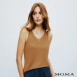 【MOMA】簡約 M+ 柔軟佳麗透膚網紗捲邊蠶絲混羊毛背心(兩色)