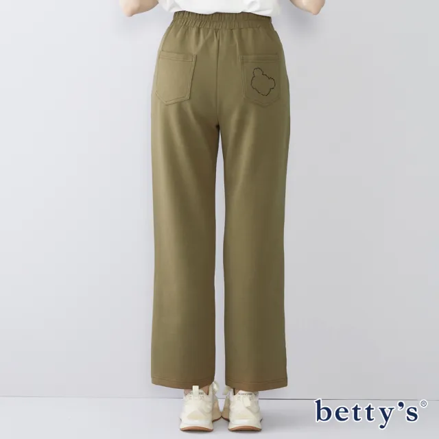 【betty’s 貝蒂思】可愛小熊及線條字母印花長褲(共二色)