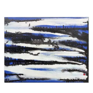 【Laart Monto 拉蒙朵】魏奕辰-雪中飛鷹(真跡油畫)