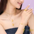 【Just Gold 鎮金店】酷洛米 Kuromi 復古野餐趣-花朵 黃金手鍊