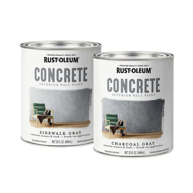 【RUST-OLEUM 樂立恩塗料】仿清水模漆 多色澤(水泥質感塗料／混凝土藝術漆／946ml)