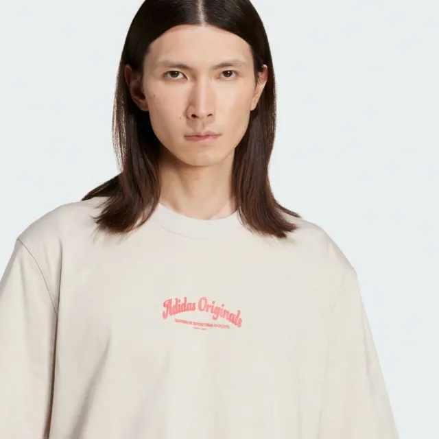 【adidas 愛迪達】Wab Tee 男 T恤 運動上衣 休閒短袖 米 亞版(JD0667)