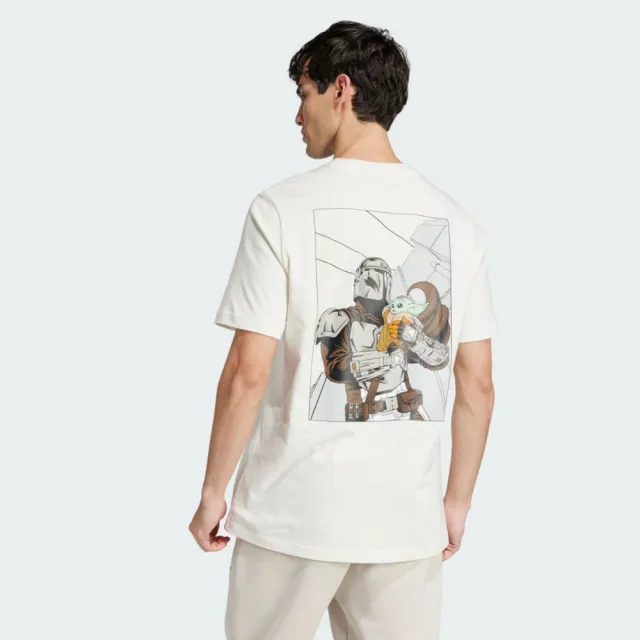 【adidas 愛迪達】M Sw Tm T 男 T恤 運動上衣 休閒短袖 星際大戰 聯名款 白 亞版(JI5715)
