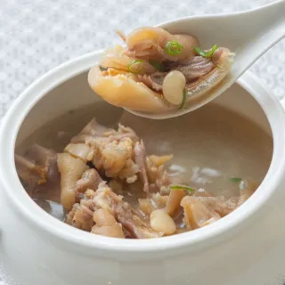 【全國麗園】老媽蹄花800g 3入組 一蹄二吃 濃郁奶白湯 開胃酸辣醬 熟食 冷凍調理包(滷豬蹄 滷豬腳 滷蹄膀)