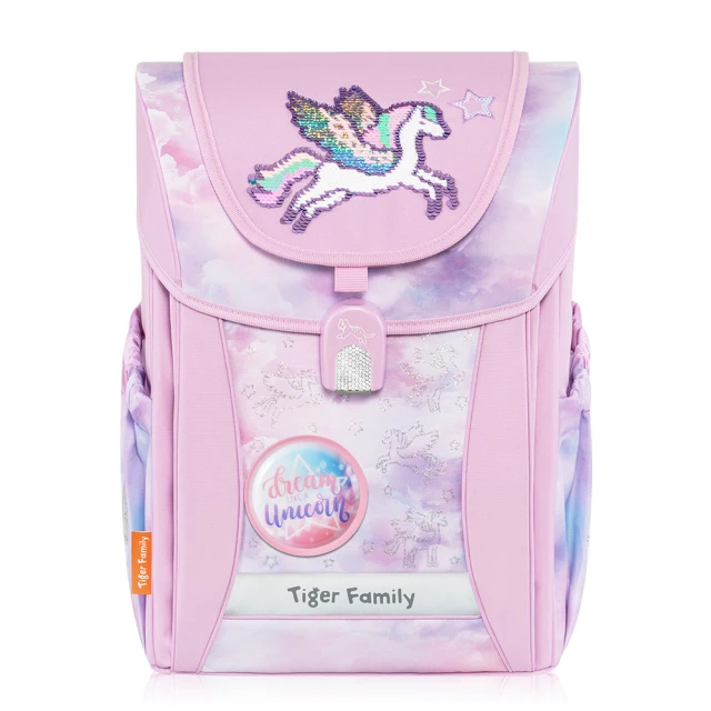 【Tiger Family】學院風超輕量護脊書包Pro 2S-亮片設計-全新升級版(125-150CM適用)