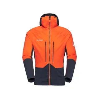 【Mammut 長毛象官方直營】Eiger Nordwand ML Hybrid 極限艾格中層連帽外套 復刻橘/夜藍 男款 #1014-05580
