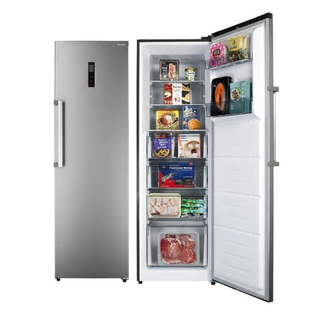  SHARP夏普 262L變頻式冷凍櫃 FJ-HA26-S，銀色系設計，單門右開，具備自動除霜、溫控功能與開門警報，節省能源且使用便利。尺寸為W600 x H1850 x D685 mm，重量72kg，適閤家庭或小型商場使用。含基本運送、拆箱與定位服務，BSMI碼T3B801，產地中國。 