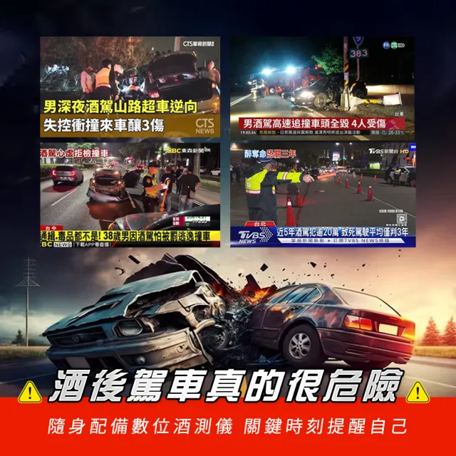 【智殿】液晶顯示酒精測試儀 酒精測試儀 吹氣式酒測器 數位型呼氣式(酒精濃度測試 酒測器 165-ATS+2)