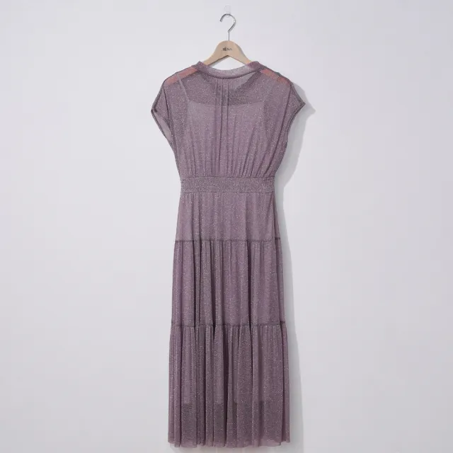 【IENA】亮晶晶透膚散擺洋裝(#5234002 透膚洋裝 紫色/灰色)