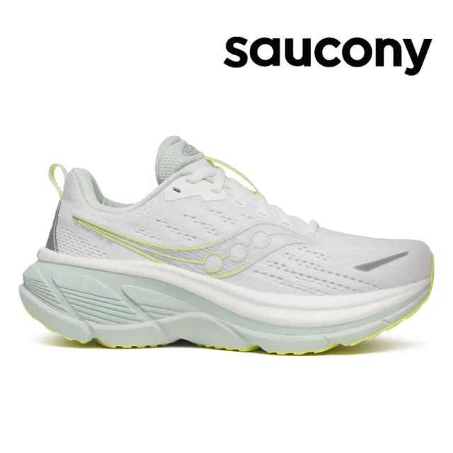 【SAUCONY 索康尼】女鞋 HURRICANE 25 穩定保護跑鞋 霧綠色 運動鞋 慢跑鞋(SA11026-241)