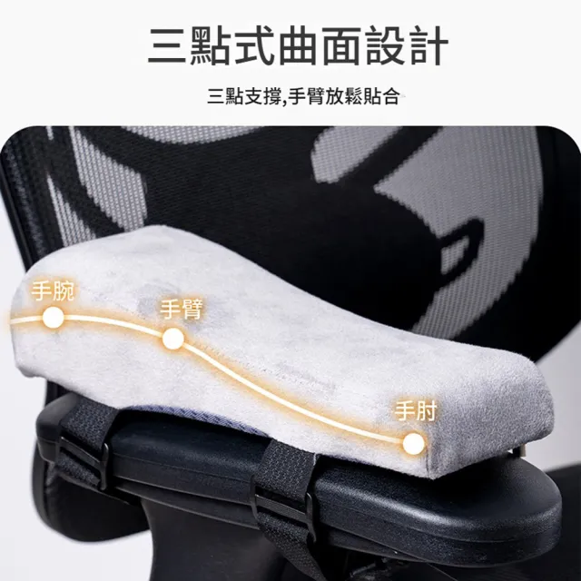 【ANTIAN】2入組 辦公室椅子記憶棉扶手墊 電競遊戲椅子扶手枕 放鬆手臂扶手增高墊