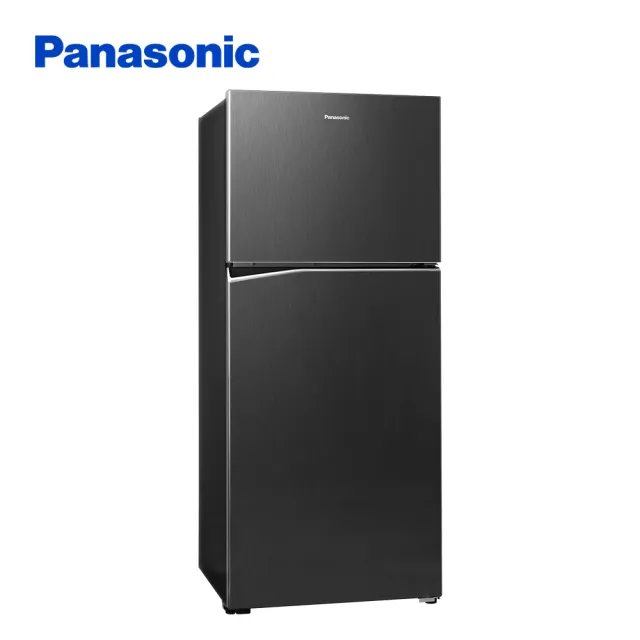 【Panasonic 國際牌】家電快配★MOMO獨家422公升新一級能效智慧節能雙門變頻冰箱-絲紋黑(NR-B42ME-V1)