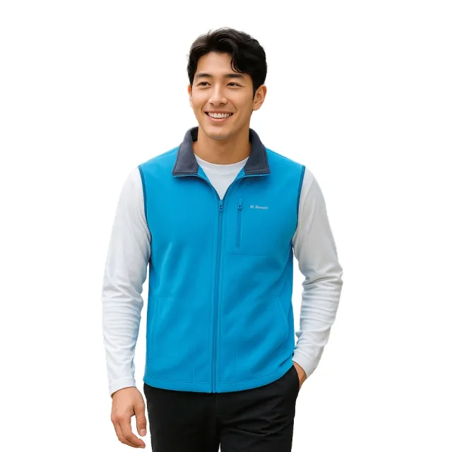【St.Bonalt 聖伯納】防風Soft Shell 刷毛保暖背心│男女款 8203 8204(防風、保暖、抗靜電、抗起毛球)