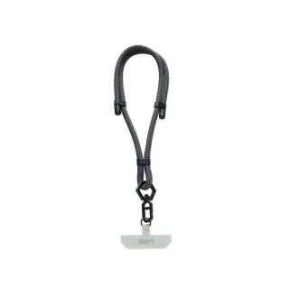 【UAG】簡約編織可調式手腕掛繩7mm-黑灰(手腕掛繩 手機掛繩)
