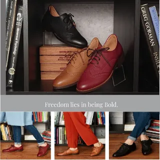 【A.S.O 阿瘦集團】BESO LADY GO系列-質感牛皮經典不敗雕花牛津鞋(女鞋_3色任選)