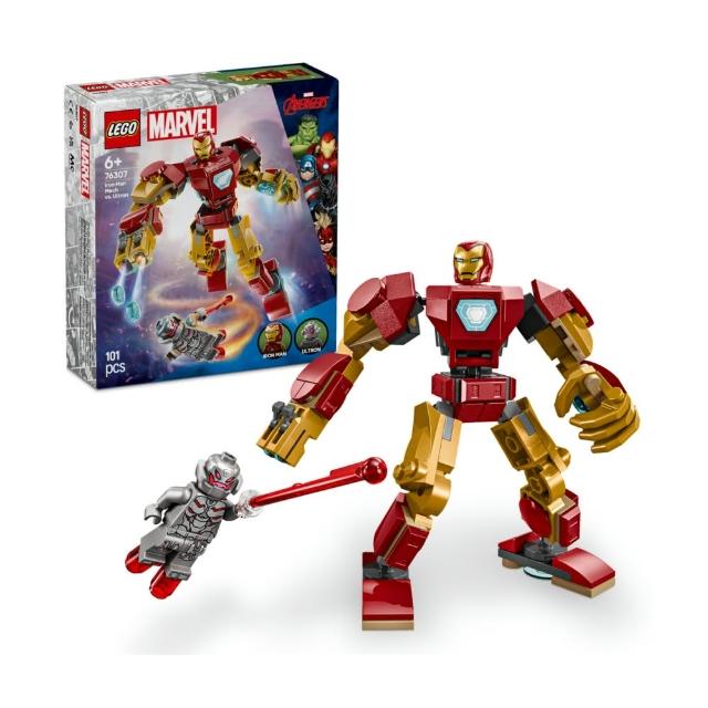 【LEGO 樂高】漫威超級英雄系列 76307 鋼鐵人機甲大戰奧創(Iron Man 漫威電影 兒童玩具 積木 禮物)