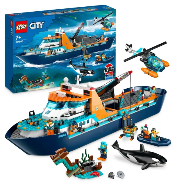 LEGO 樂高】城市系列60368 北極探險家之艦(玩具船兒童積木DIY積木女孩