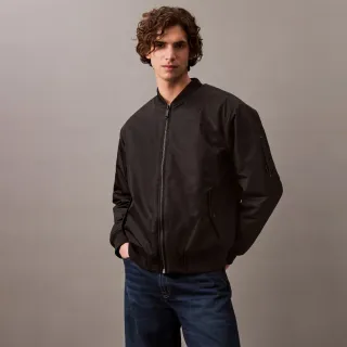 【CALVIN KLEIN】官方旗艦館 CK 鋪棉尼龍飛行員外套_黑色