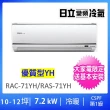 【HITACHI 日立】空調速配★中區10-12坪優質型7.2KW一級變頻冷暖氣分離式空調(RAC-71YH/RAS-71YH)