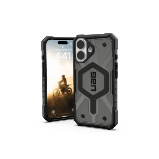 【UAG】iPhone 16 磁吸耐衝擊經典保護殼-透黑（黑圈）(支援MagSafe無線充電)