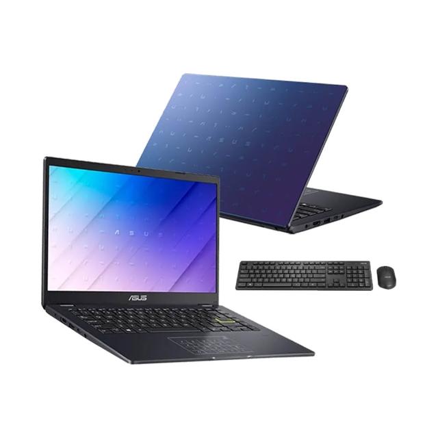 【ASUS】無線鍵鼠組★14吋8G輕薄文書筆電(E410KA/N4500/8G/512G SSD/W11)