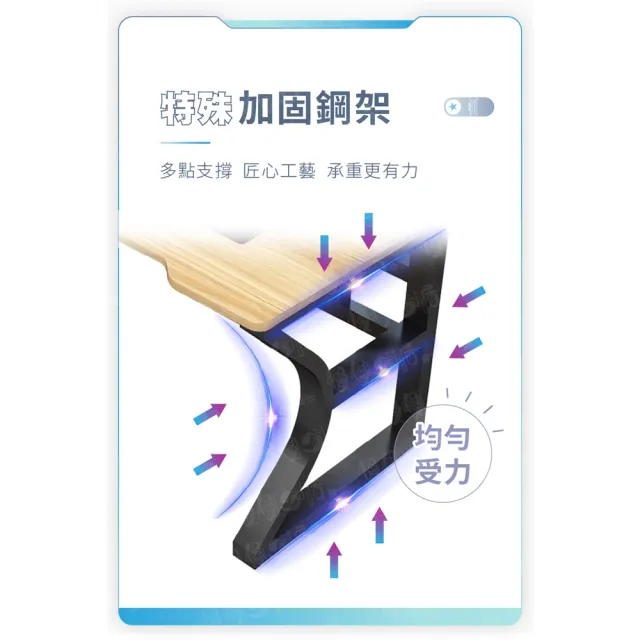 【慢慢家居】專人組裝-現代簡約鋼木弧形電競電腦桌(120CM)