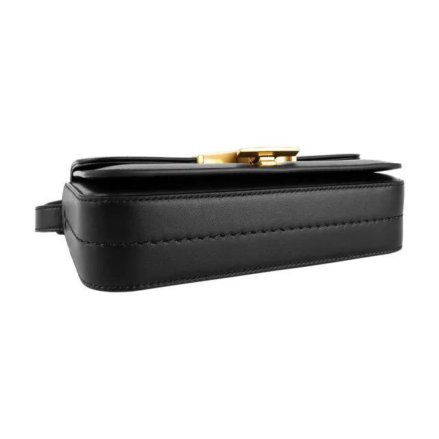 【TOD’S】T Timeless 光滑小牛皮翻蓋長型二用包(黑色)