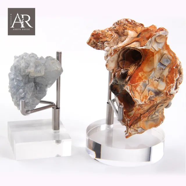 ARRYN HOUSE】水晶透明底座礦物支架ER0363(石頭展示架寶石展示架水晶