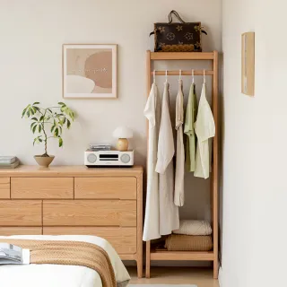 【hoi! 好好生活】源氏木語藤蔓橡木原木色掛衣架0.5M Y00I26