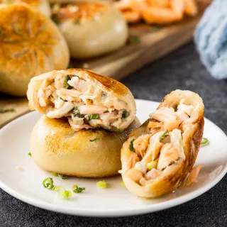 【美威鮭魚】鮭魚餡餅600g x 6包(薄Q金黃、鮮甜鮮美又多汁)