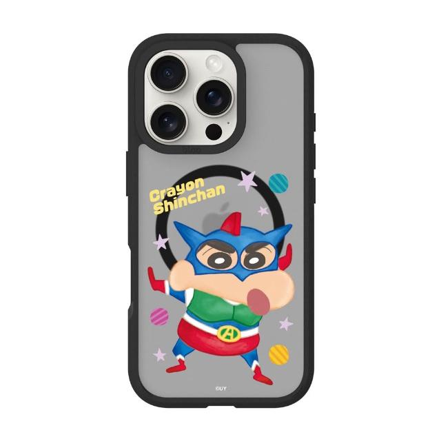 【TOYSELECT】蠟筆小新超人登場極光霧透MagSafe iPhone手機殼