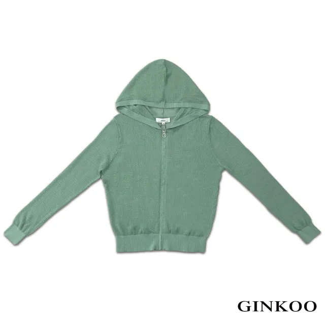 【GINKOO 俊克】連帽拉鍊針織外套