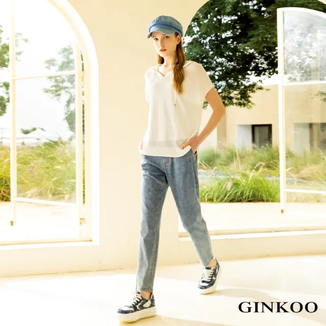【GINKOO 俊克】附背心連帽針織背心
