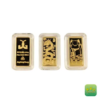 【熊貓金】黃金招財貓條塊0.5錢(黃金金條)