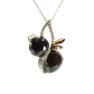 【幸福珠寶】新年快樂 黑曜石項鍊(冰島頂級黑曜石)