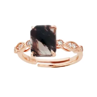 【幸福珠寶】新年快樂 冰透黑曜石｜絕美仕女戒指(冰島頂級黑曜石)