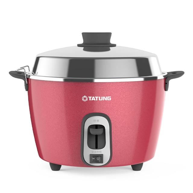 【TATUNG 大同】6人份櫻桃紅不鏽鋼內鍋電鍋(TAC-06R-MR)