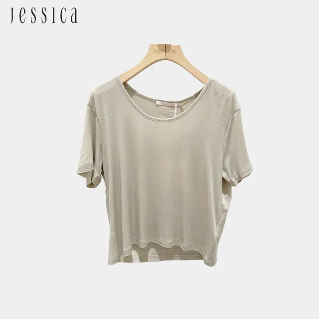 【JESSICA】透氣柔軟舒適百搭圓領短袖T恤J53606（綠）