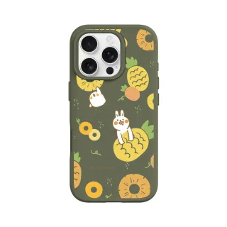 【RHINOSHIELD 犀牛盾】iPhone 16系列 SolidX 強化吸震緩衝防摔手機殼/鳳梨(懶散兔與啾先生)