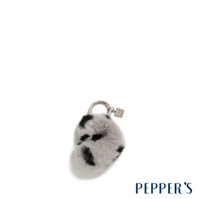【PEPPER’S】雙11 FLUFFY 豹紋愛心絨毛掛飾 - 淺米色/焦糖棕/格雷灰(掛飾 毛球掛飾 愛心 包包吊飾)