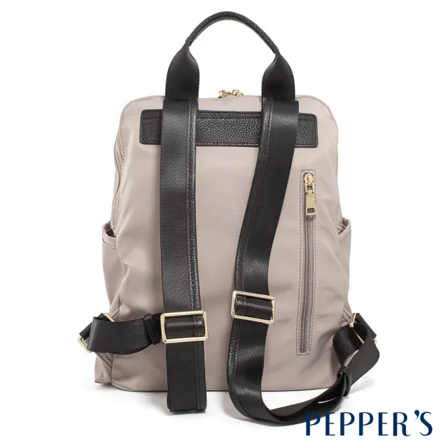 【PEPPER’S】交換禮物 PEGASUS 尼龍袋鼠子母後背包 - 米卡其/簡約黑(後背包 尼龍 女包)