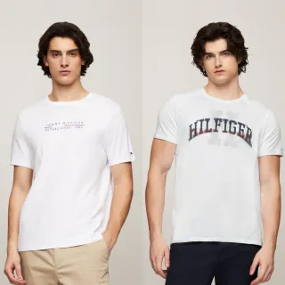 【TOMMY HILFIGER】官方旗艦館 經典男女款 印花 x 刺繡圓領短袖T恤 多款任選