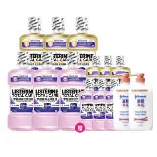 【Listerine 李施德霖】全效護理除菌無酒精配方/全效護齦漱口水(750mlx6贈250mlx6)
