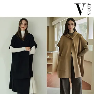 斷碼福利V CUT米蘭羊毛連帽斗篷外套(U)