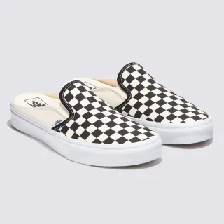 【VANS】官方旗艦 UA Classic Slip-On Mule 黑白色棋盤格懶人拖鞋/休閒鞋/帆布