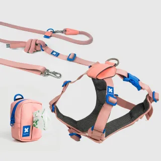 【SPUTNIK 斯普尼克】10TH YEAR 胸背帶散步組 L號(寵物胸背帶/寵物牽繩/寵物外出用品)