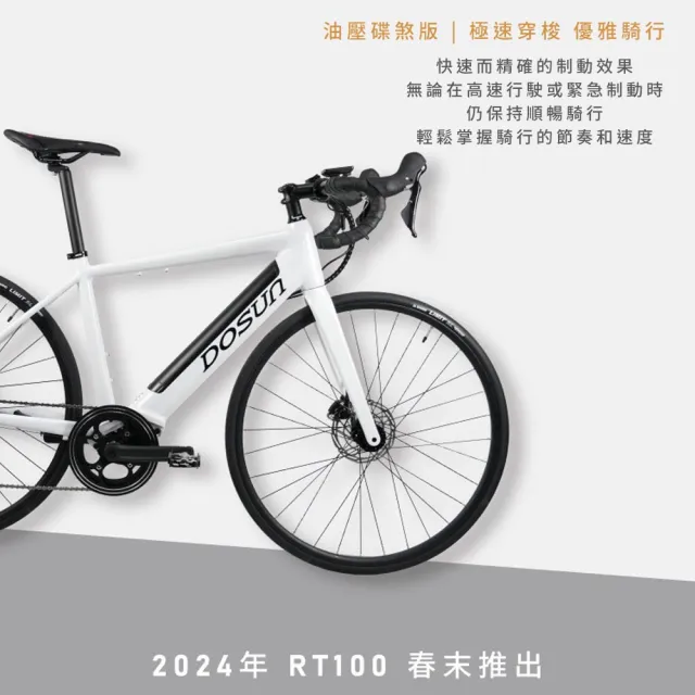 【DOSUN】電動輔助自行車/腳踏車 RT100 43CM 油壓碟 黑_送安裝(車麗屋)