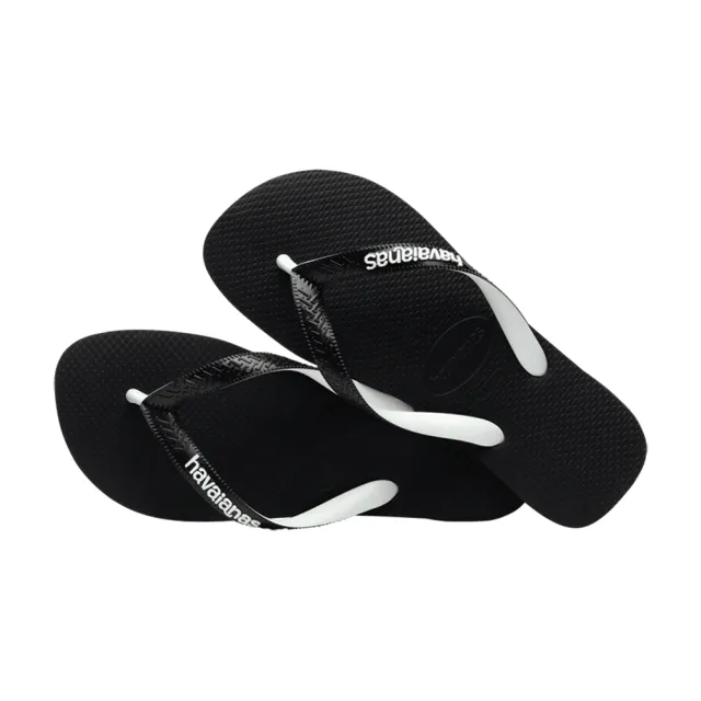 【havaianas 哈瓦仕】拖鞋 男鞋 女鞋 夾腳拖 人字拖 雙色鞋帶 巴西 Top Mix 黑 4115549-1069U
