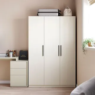 【hoi! 好好生活】林氏木業小方糖系列1.2M三門薄型衣櫃 MI4G